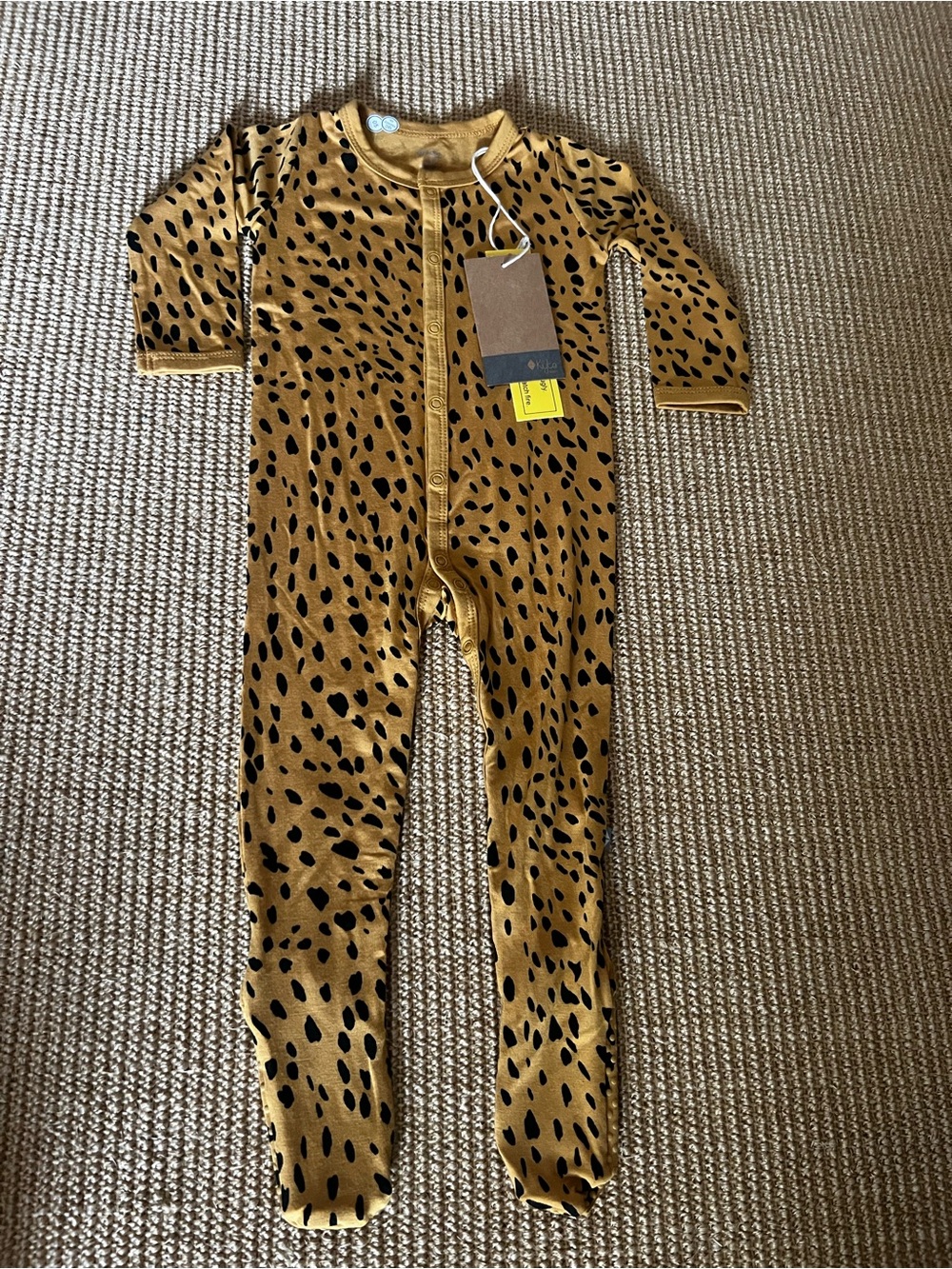 NWT Kyte Baby Leopard Footie 6-12 mos